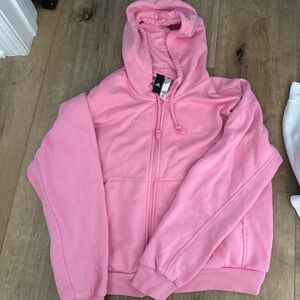 Adidas Vibrant Pink Zip-Up Hoodie